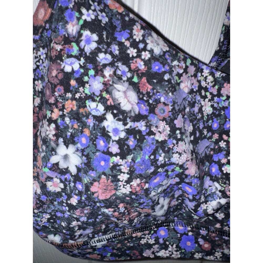 Lululemon Purple Floral Flow Y Bra Size 8 - Picture 2 of 3